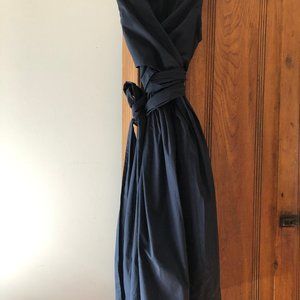 Romantic cotton dress with wrap sash J Crew